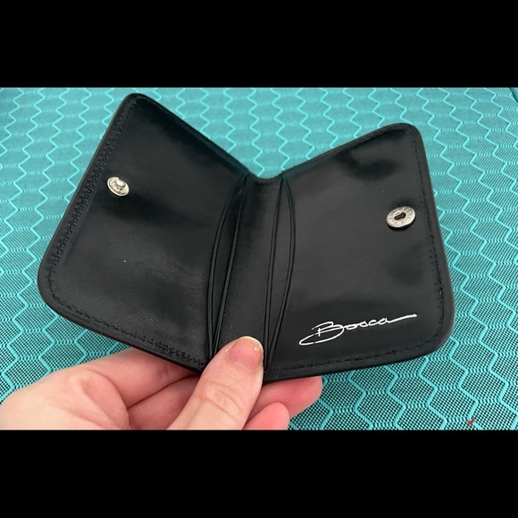 Authentic Bosca Black Leather Card Case. Brand new and never used. - Picture 3 of 4